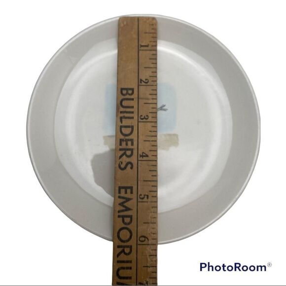 RARE HTF 2 RAE DUNN MAGENTA EXCLUSIVE SNOWMAN PLATES M MARK - Picture 3 of 4